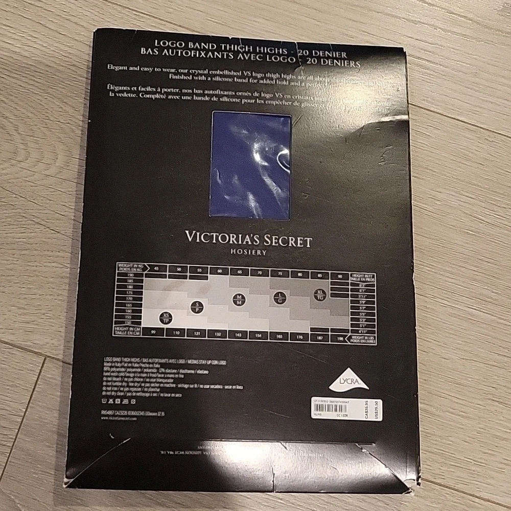 Victoria's secret logo band thigh highs 20 denier